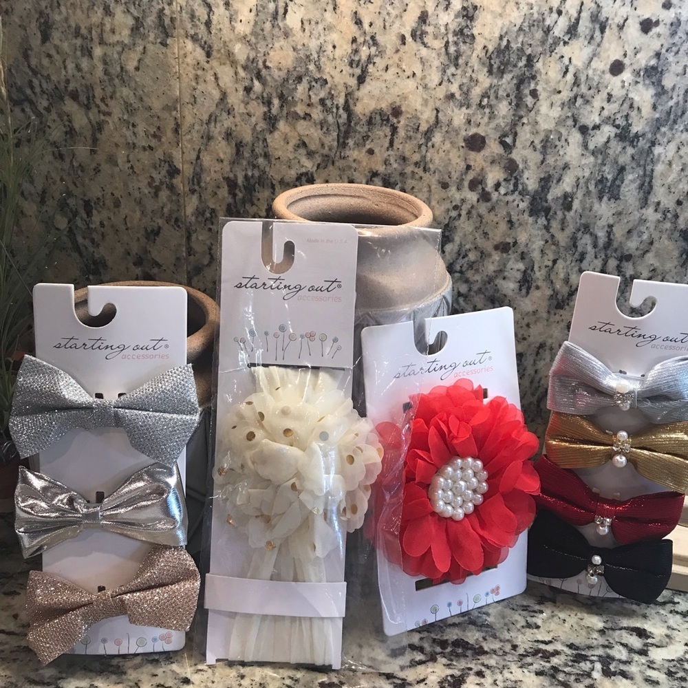STARTING OUT MULTIPACK HAIR BOWS/HEADBANDS NEW